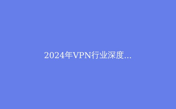 2024年VPN行业深度解析：隐私保护、技术演进与合规使用指南 - 3