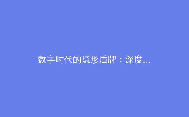 数字时代的隐形盾牌：深度解析VPN技术演进与未来安全趋势