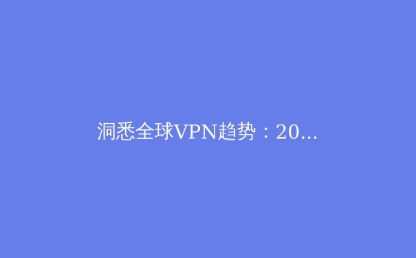 洞悉全球VPN趋势：2024年，隐私、安全与自由访问的博弈新格局